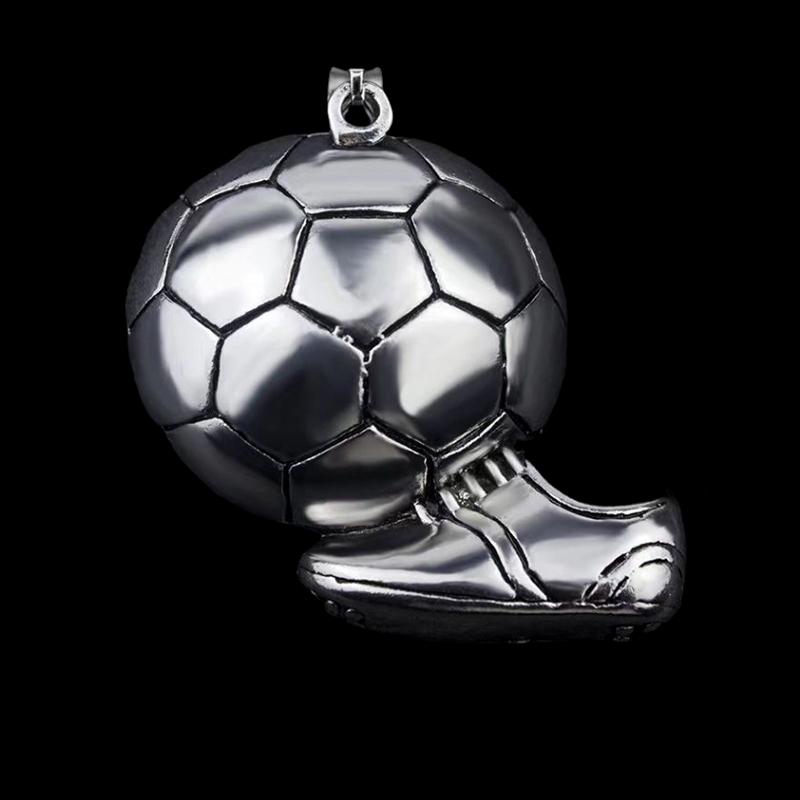 Fashion Soccer Shoe Sneaker Pendant Necklace Football Stainless Steel Ball Chain Necklaces For Men Hip Hop Sports Charm Jewelry