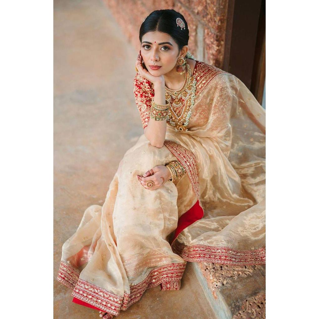 Premium stoff 3mm broderi arbeid blonderkant med 5 mm paljett butti med jati Dori arbeid saree