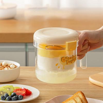 Colino per Yogurt Greco con Rete Fine e Coperchio a Pressione Plastica Senza BPA Separatore di Siero per Formaggio Fatto in Casa Latte di Soia Strumento da Cucina Compatto