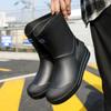 Fashion Hot Sale Men's Rain Boots Outdoor High Tops Water Shoes Waterproof Chef Labor Ankle Boot Non-slip Wear-resistant Fishing Shoe
