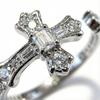 Vintage Cross Diamond Ring for Women Retro Style Simple Punk Luxury Versatile Open Finger Ring Women's Personality Gift