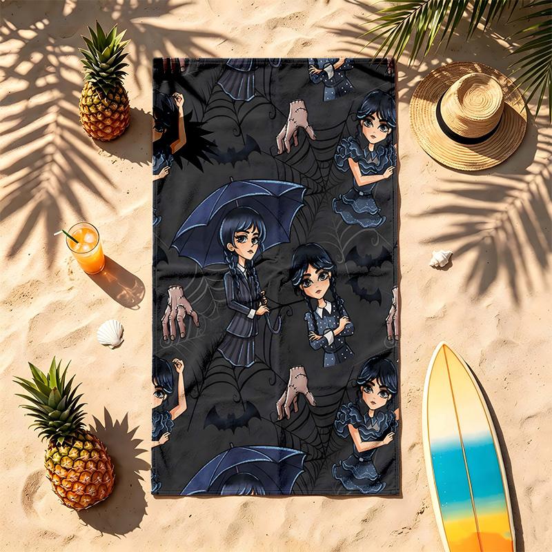 Wednesday (14) Theme Beach Towel Sand Resistant Soft And Comfortable Suitable For The Pool Camping Yoga And Diving A Travel