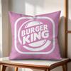 Brand HHun Burger King Cushion Cover Natural Linen Organic Fabric DoubleSided Printing Couch Pillow Covers Home Decor