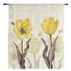 Vintage Flowers Butterflies Yellow Tulips Sheer Curtains for Living Room Decoration Window Curtains Kitchen Tulle Voile Curtains