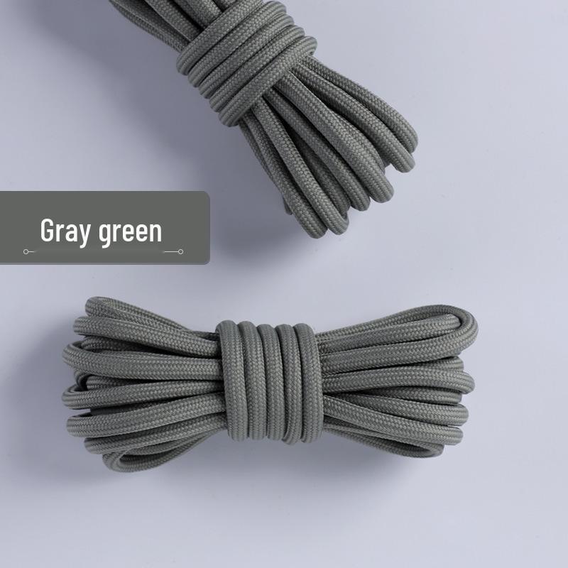 Wild Elephant Colorful Thickened Round Shoelaces for Outdoor Hiking & Sports Shoes - Black & White, One Pair