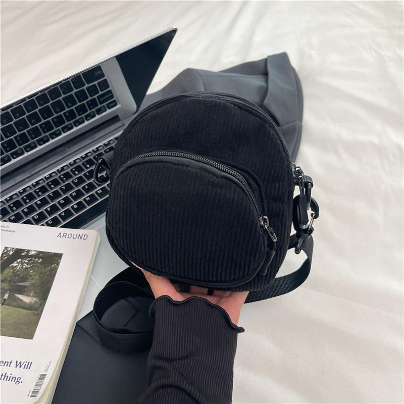 Autumn Simple Small Square Shoulder Bag for Women Versatile Ladies Corduroy Crossbody Bag Casual Lightweight Female Phe Clutch