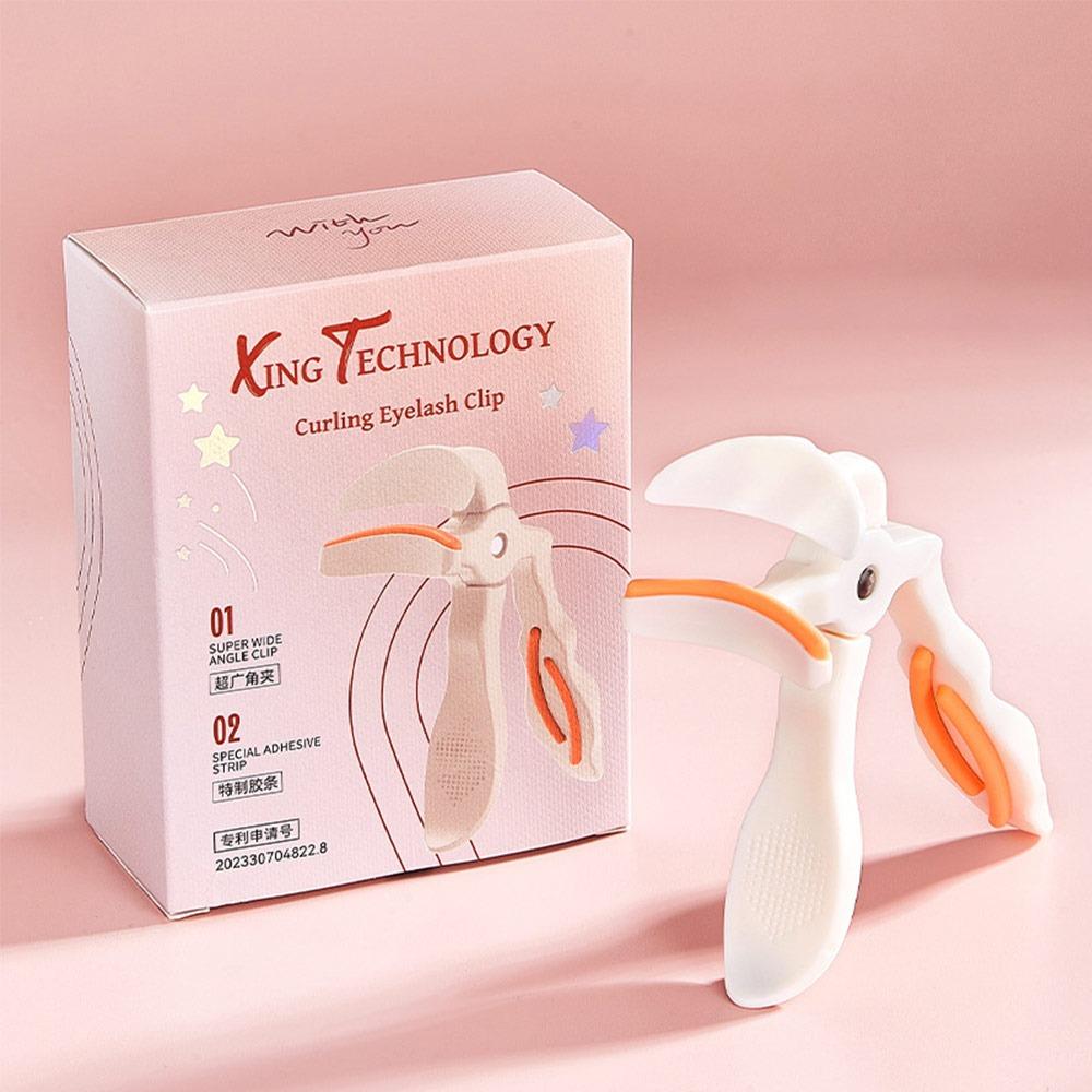 

Wide-angle Frameless Eyelash Curler Anti-slip Eye Makeup Eyelash Tools Woman Girl помаранчевий