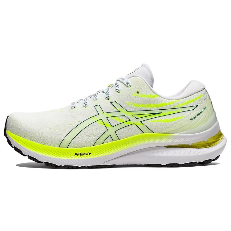 

ASICS Gel Kayano 29 White Velvet Pine Safety Yellow Women s 1012B272-100 35.5