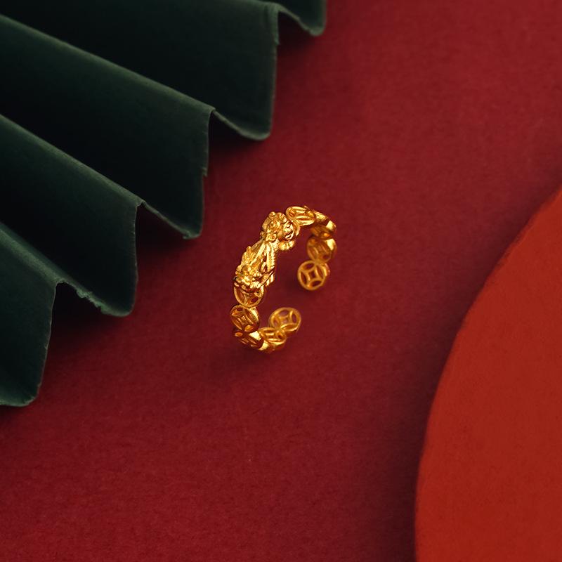 

Вьетнамское золото Sa Регулируемое кольцо на указательный палец женское