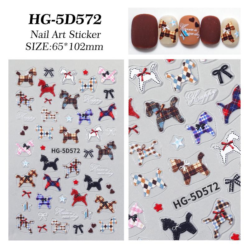 Colorful Stylish Horse Nail Art Sticker Self Adhesive Manicure Decal Nail Sticker Manicure Decoration For Girls