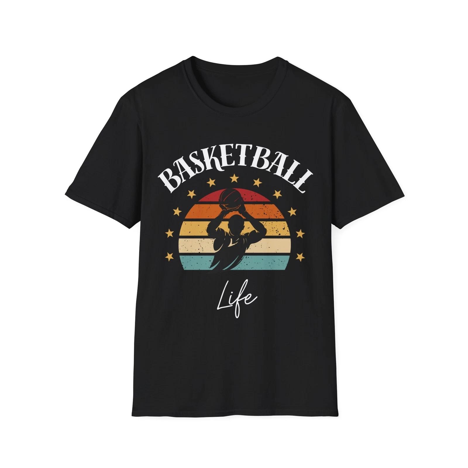 Cool Basketball Life T shirt, Sports Tee, Retro Style Shirt 2XL