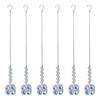 6 Piece Artistic Mineral 4 Leaf Shamrock Hangings White Mineral Wind Chime Upgrades for Attractive Spectrum Displays