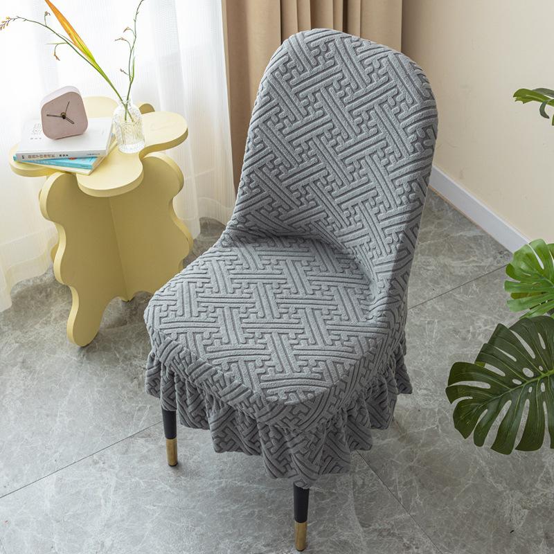 Universal Large Curved Chair Cover Seat Dining Table Back Cover Stool Cover Integrated Household