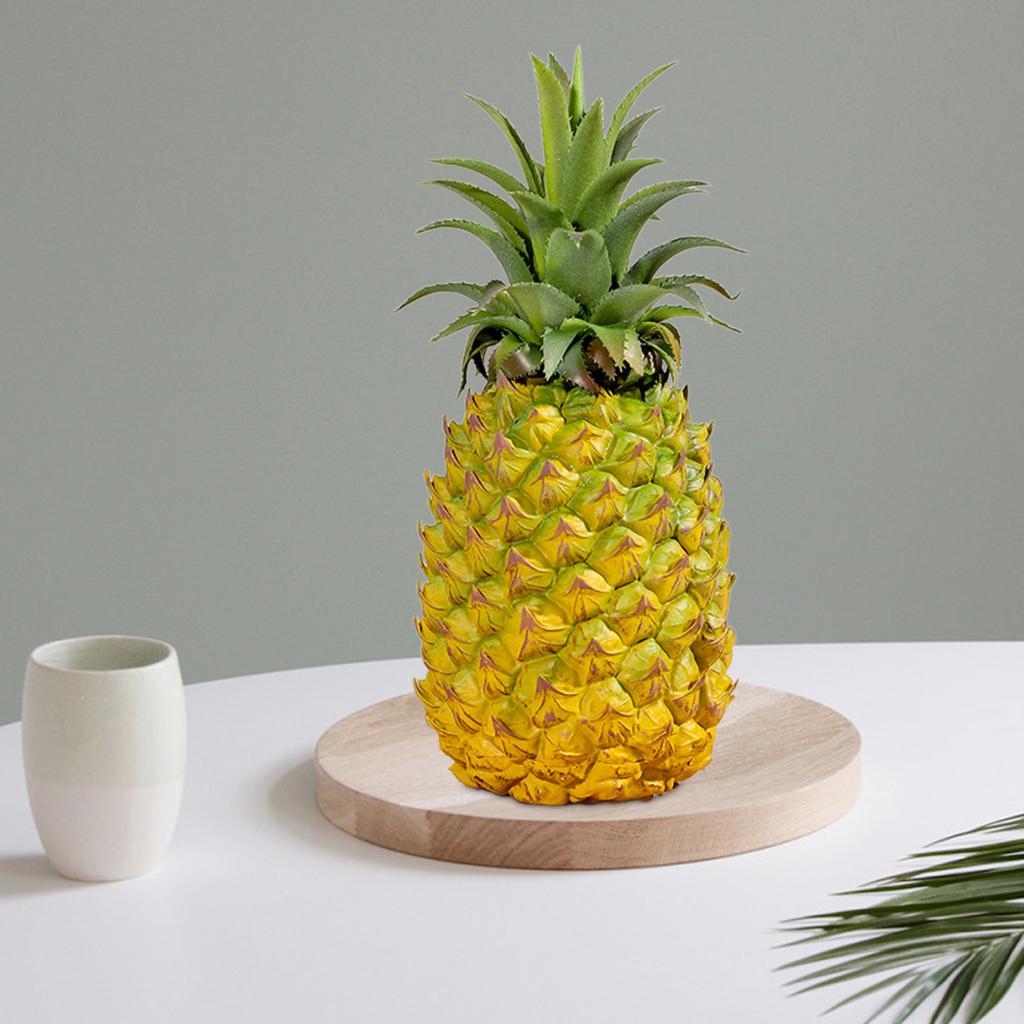 Artificial Pineapple Figurine Crafts Decorative Fruit Model for Photography Prop Children Education Home Bedroom Living Room