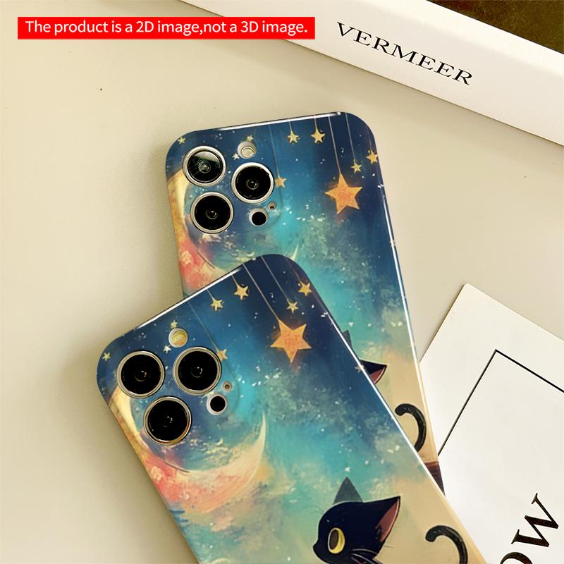 2DFlat Magical Night Sky with Moon and Stars All inclusive film hard iPhone case, compatible with iPhone 18 Pro Max 17 16 15 14 13 12 11