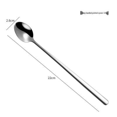 Elegant 304 Stainless Steel Long Handle Coffee Stirring Spoon Set