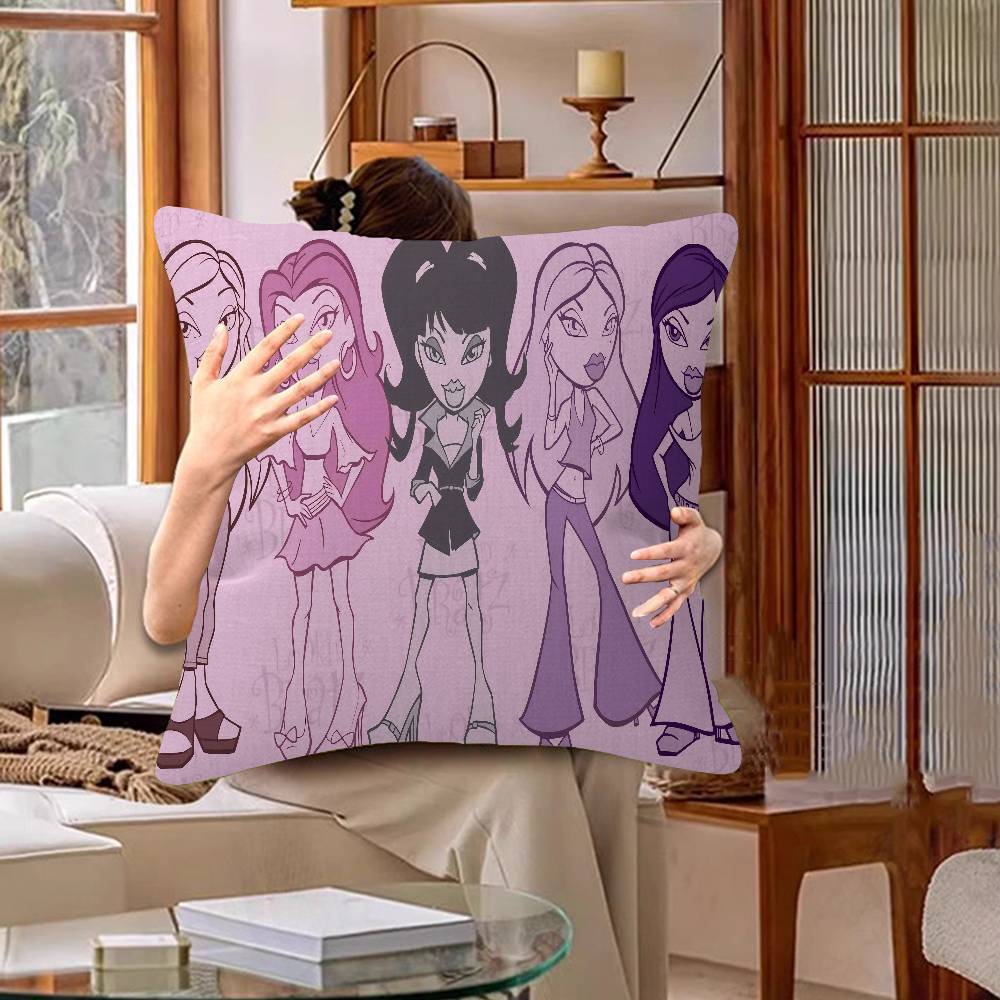 Bratz Doll Classic Vintage Pillowcase Toon Gift Cushion Cover Bedroom Home Sofa Chair Seat Decor Pillow Case