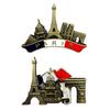 3D Stereo French Paris Metal Fridge Magnets Retro Resin Magnetic French Paris Refrigerator Sticker Tourist Souvenir Home Decor