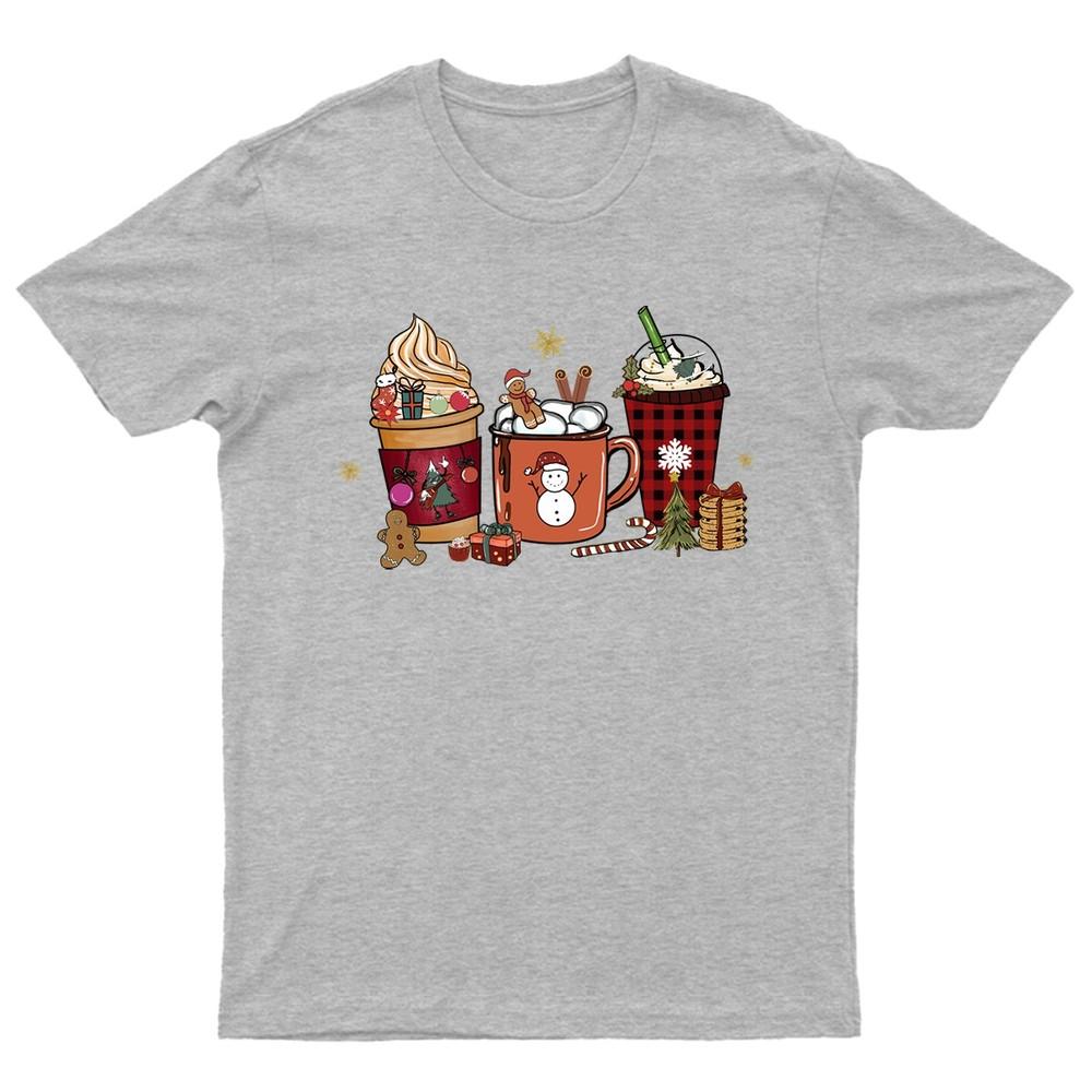 Holiday Drinks Christmas Festive TShirt Unisex Gift Retro Seasonal Funny Xmas