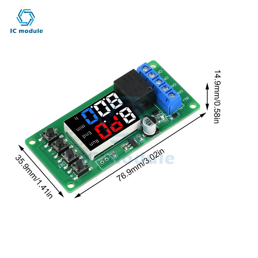 T2101 12V Programmable Timer Controller Dual-Mode Single-Channel Delay Relay Module Direct Output for Electronics