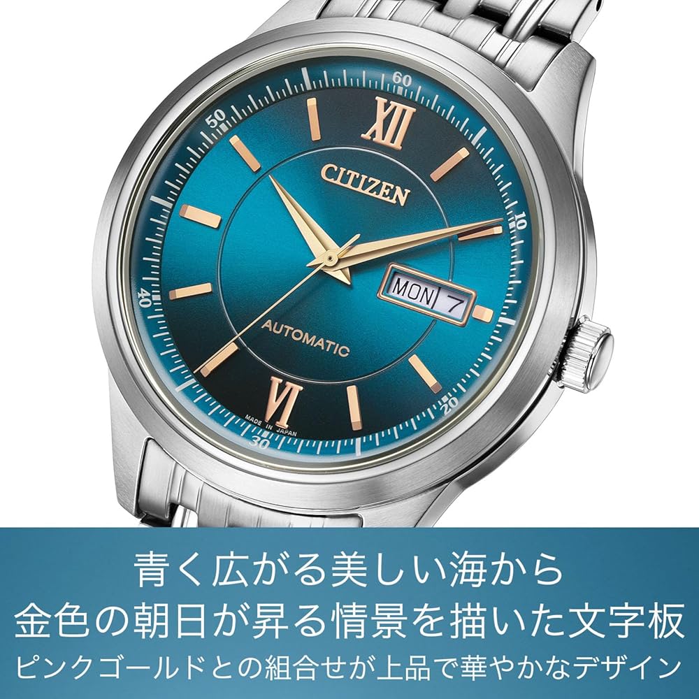 Citizen Collection NY4050-71L Mechanical Watch Sapphire Glass Day-Date See-Through Back