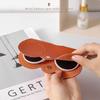 Soft Leather Sunglasses Bag Eyewear Case Container Storage Box Portable Hanging Glasses Bag Anti-Compression Sunglasses Holder