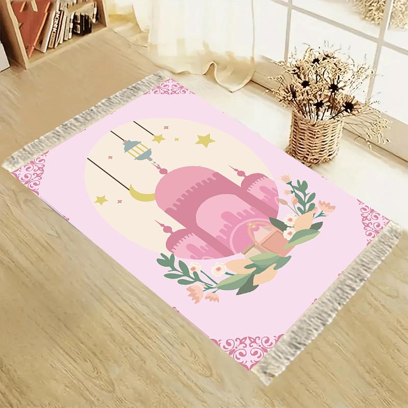 VIKAMA Portable Prayer Mat Ramadan Festival Muslim Prayer Mat Foldable Travel Meditation Mat Unisex for Indoor and Outdoor Use