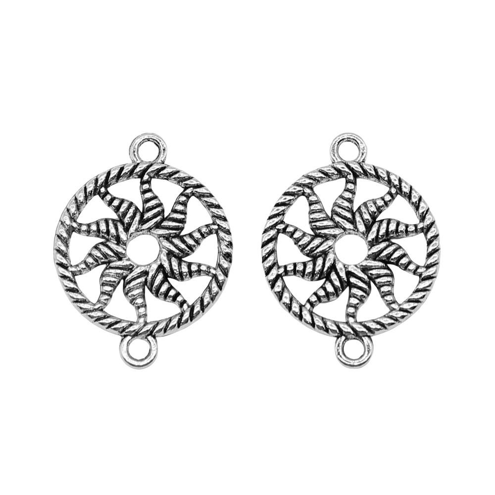 Filigree Diamond Shaped Connectors Ornate Multi Loop Links For Jewelry