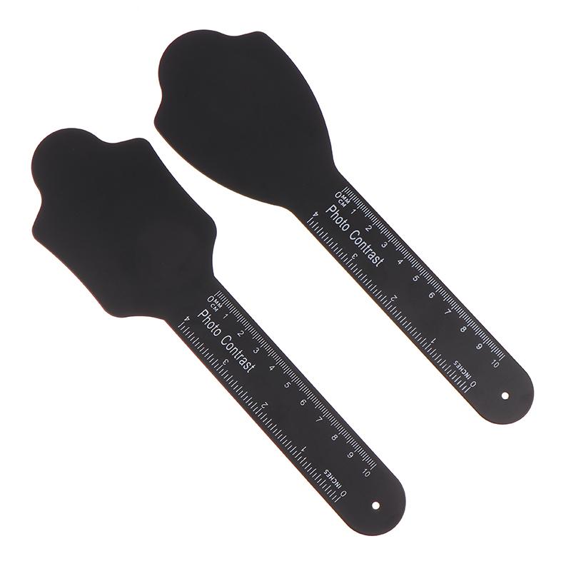 6Pcs Dental Orthodontic Black Background Po Image Contrast Board Metal Oral Cheek Plate With Scale Mark Autoclavable Tools