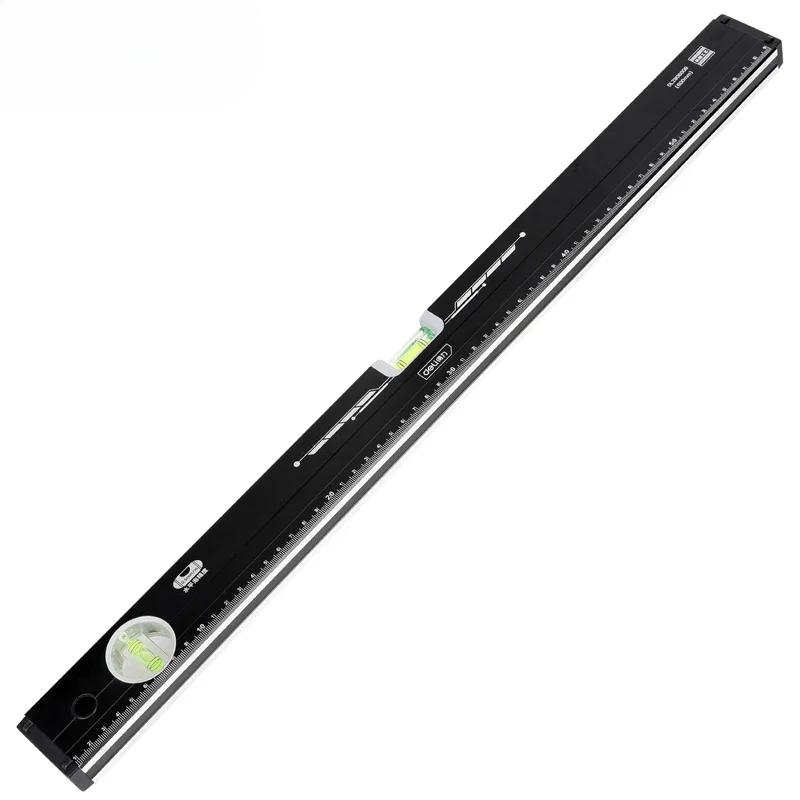 1 Pcs 30/40/50/60CM Black Spirit Level Ruler Measurement High Precision Lever Bubbles Non-magnetic Design Horizontal Rulers