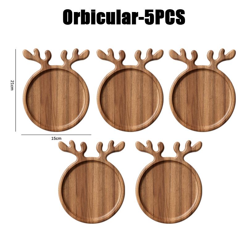 Appetizer Platter Decorative Christmas Tray Dessert/Snacks/Fruit/Cookies Wood Serving Platter Charcuterie Board Kitchen Supplies