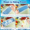 Pop Out Plastic Ice Cube Tray with Lid Reusable Ice Stick Tray Mold for Water and Sport Bottles