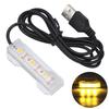Akvarielys USB-lading Plast Akvarium LED-lys for Vannplanter Landskap Gult