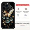 Golden Butterfly Groove iPhone 14/15/16/17 Pro Max Black Case