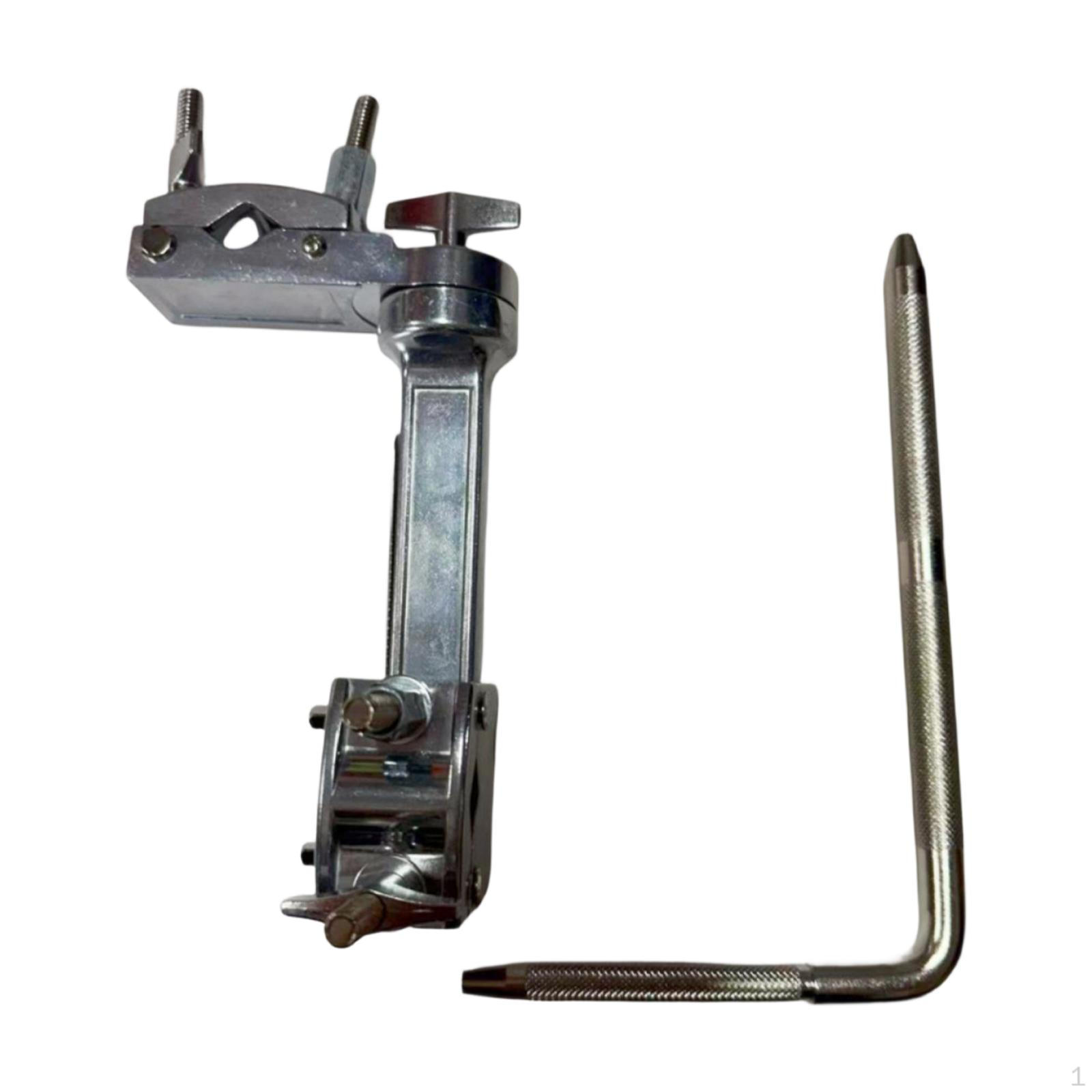 Adjustable Cowbell Clamp Cymbal Drum Attachment Universal Holder Material with L Rod