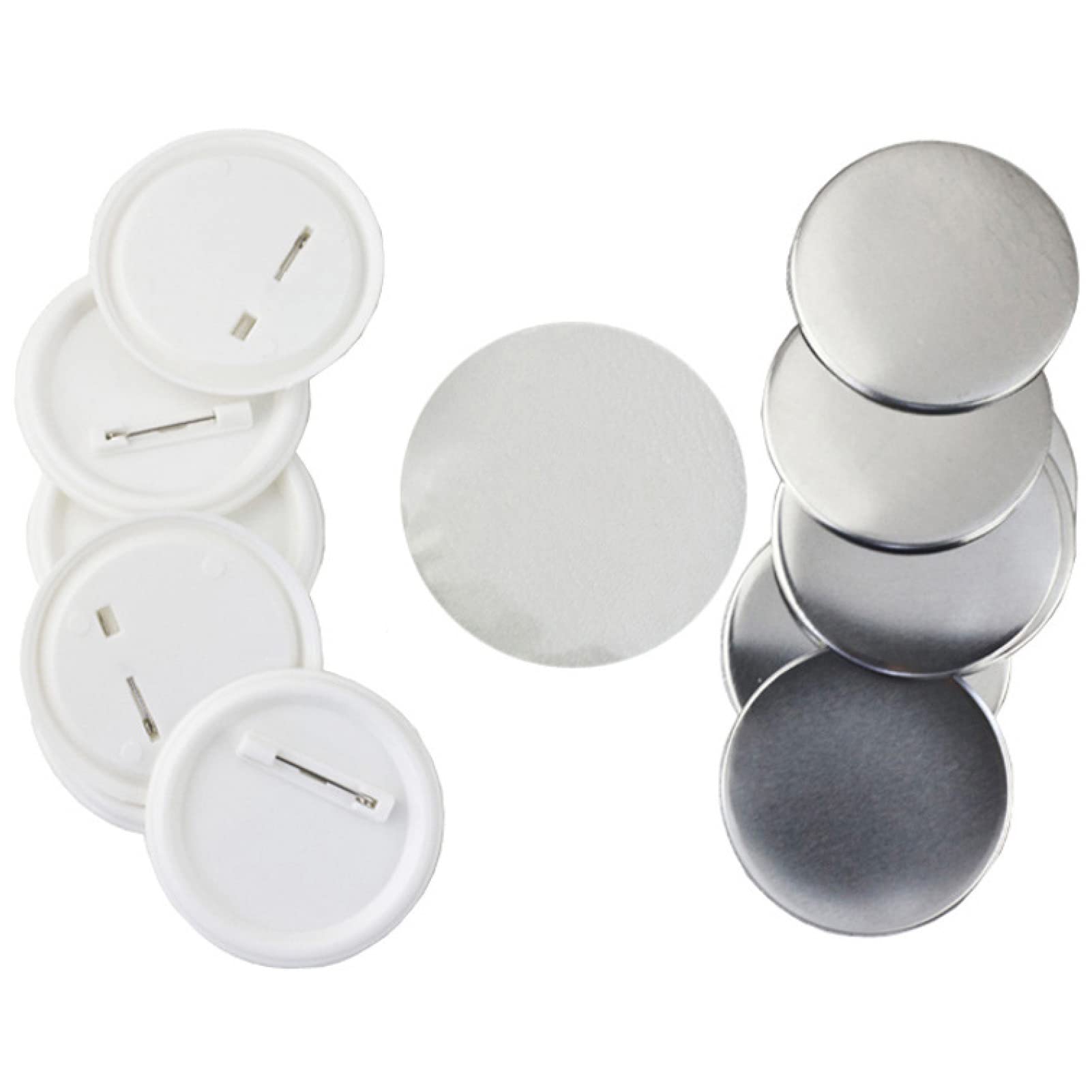 

Chandini Badge Parts Set, Tin, Shell, and Plastic, Spring-Pin Pins, DIY, Handmade, Badge Machine, Crafting Materials, Events, 100-Piece Set, 58mm