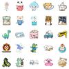50 Pp Material Waterproof Stickers Cute Cartoon Small Animals Decoration Stickers DIY Hand Account