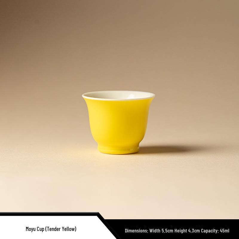 Women's Boutique Colored Glaze Ink Teacup Set: Ceramic Kung Fu Tea Tasting Cup for Guests