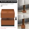 4Pcs Non-slip Bed Risers Stackable Furniture Legs L-side/Full-side Sofa Riser Shock Mute Mats Reduce Noises Tools for Desk Chair