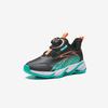 Anta Kids Synthetic Leather Trendy Versatile Lightweight Shock Absorbing Low Top Running Shoes Kids Sneakers Black Green Orange A12439912N-1