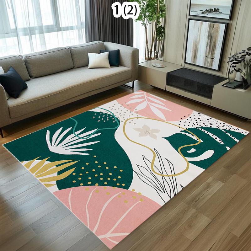 Abstract Art Indoor Carpet Nordic Style Plants Flowers Living Room Bedroom Carpet Entrance Anti Slip Door Mat for The Foyer