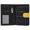 Arya Black/Yellow Leather Wallet for Women