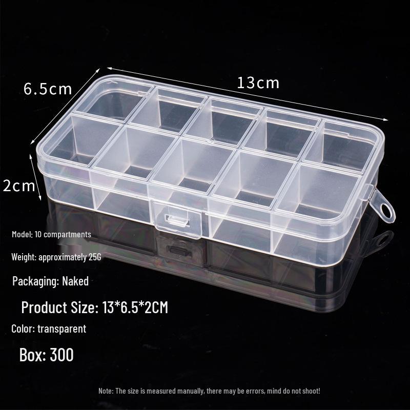 

Регулируемый прозрачный пластиковый органайзер для хранения ювелирных изделий с 10-40 отделениями Transparent