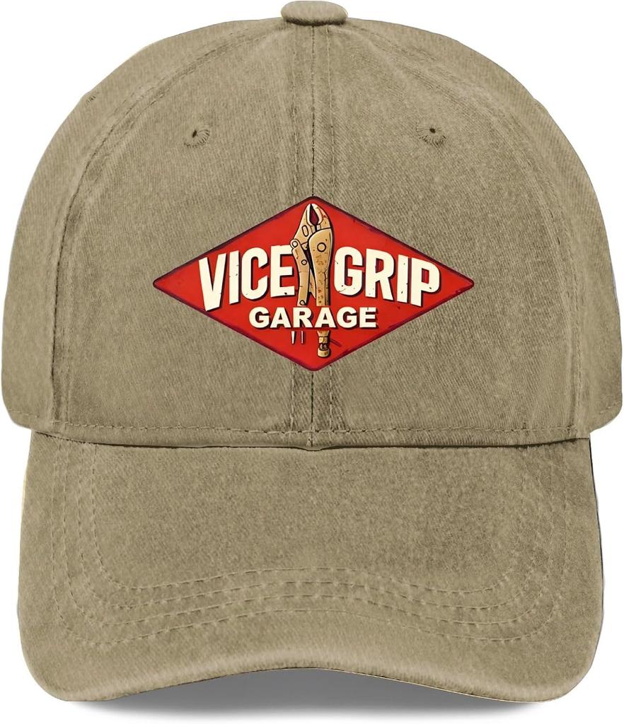 Vices Grip Garages Hats for Men Aesthetic Washed Distressed Baseball Caps