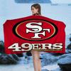 San Francisco 49ers Team Großes Mikrofaser Strandtuch Schnelltrocknendes Handtuch Sandstrandtücher Pooltuch für Reisen Schwimmbad Yoga