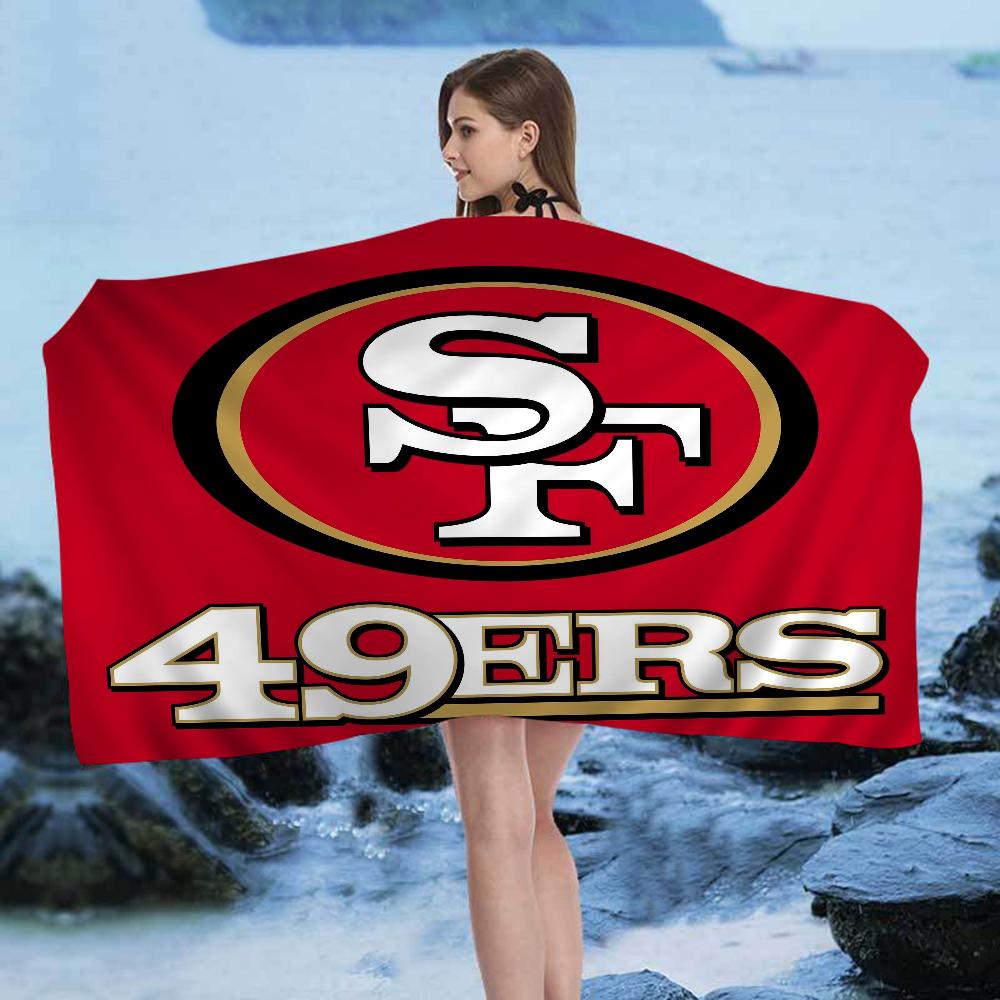 San Francisco 49ers Team Großes Mikrofaser Strandtuch Schnelltrocknendes Handtuch Sandstrandtücher Pooltuch für Reisen Schwimmbad Yoga
