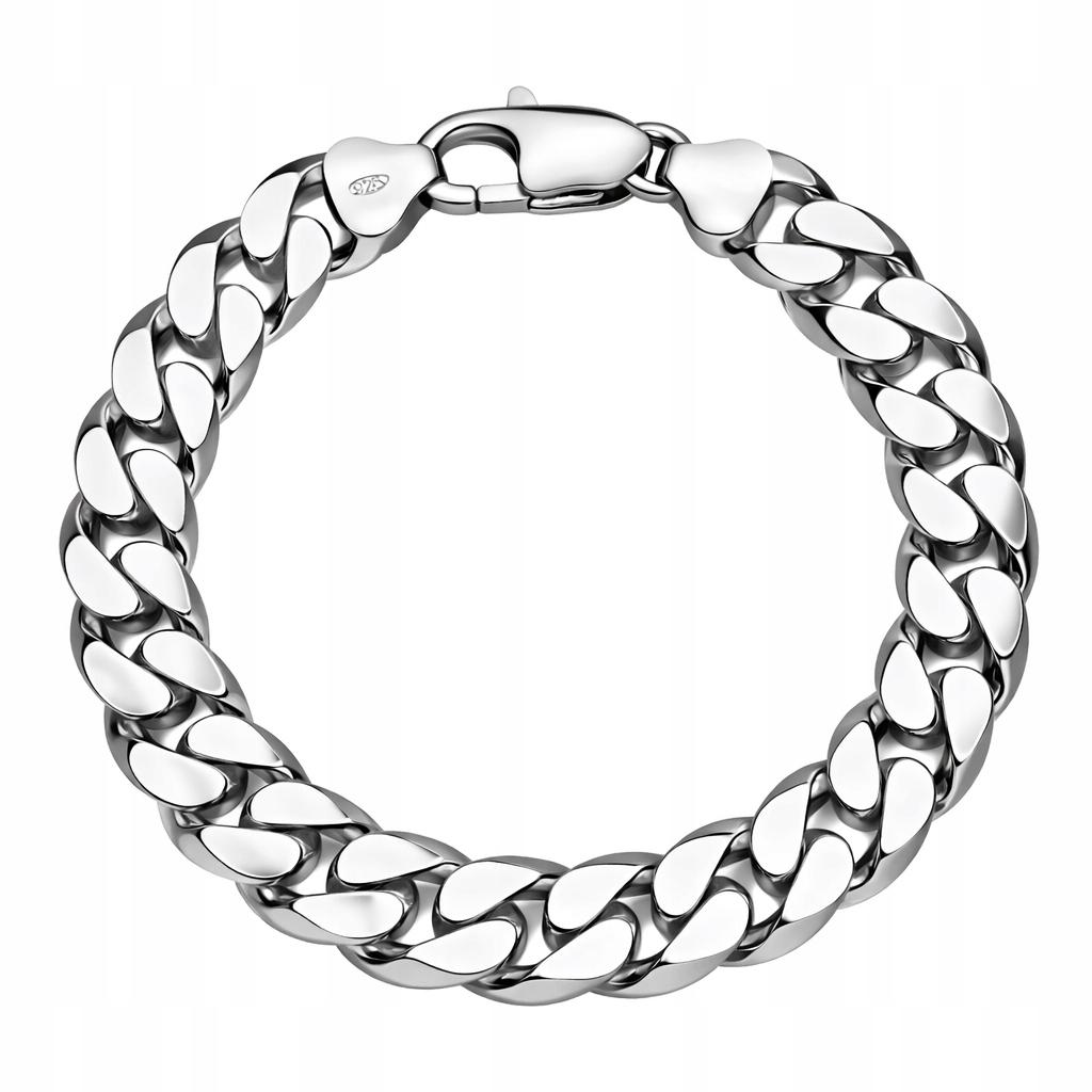 THICK SILVER Men' Bracelet 15mm SILVER 925 Italian Cuirass Bracelet