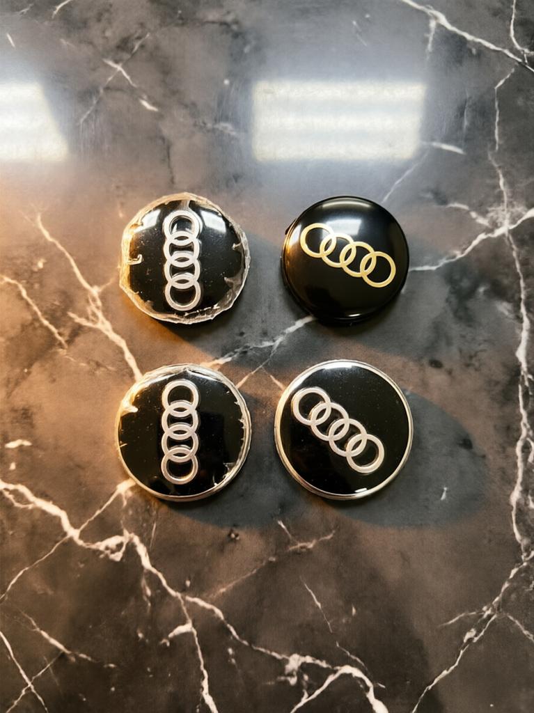 4 pezzi 60mm 61mm 68mm 69mm Tappo Centrale Ruota Flottante Stile Auto Coprimozzi Emblema Per Audi A3 A4 A5 A6 A7 A8 S4 Accessori Auto