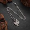 Greek Mythical Pegasus Unicorn Pendant Necklace, Titanium Steel Double winged Pegasus Chain, Suitable for Men and Women's Daily Party Gifts