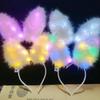 StellaLou Luminous Plush Rabbit Ear Headband & Hair Clip